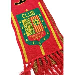 Deportivo Cuenca Scarf Wrap Soccer Futbol Red Black Yellow